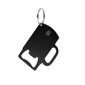 Portachiavi Apribottiglia Berman nero - personalizzabile con logo