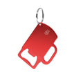 Portachiavi Apribottiglia Berman rosso - personalizzabile con logo