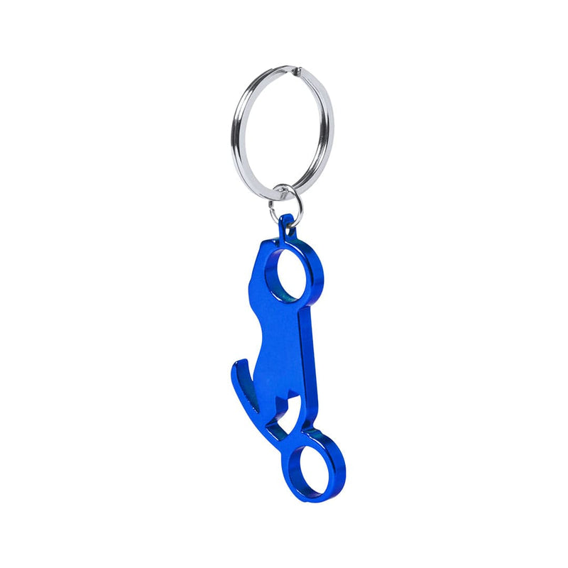 Portachiavi Apribottiglia Blicher blu - personalizzabile con logo