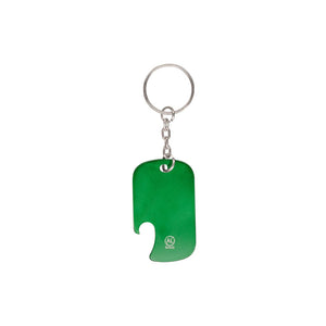 Portachiavi Apribottiglia Sawad verde - personalizzabile con logo