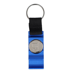 Portachiavi apribottiglie 3 in 1 Blu - personalizzabile con logo