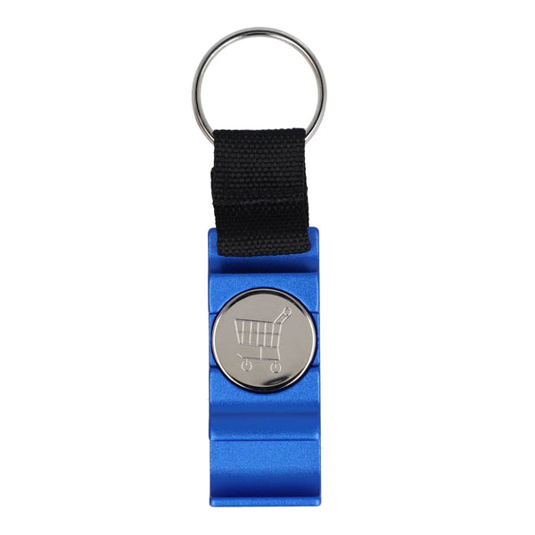 Portachiavi apribottiglie 3 in 1 Blu - personalizzabile con logo