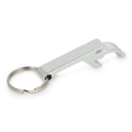Portachiavi apribottiglie color color argento - personalizzabile con logo