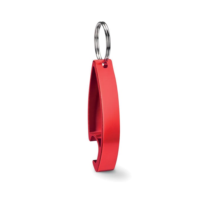 Portachiavi apribottiglie rosso - personalizzabile con logo