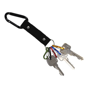 Portachiavi Carabiner Nero - personalizzabile con logo