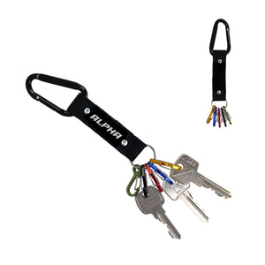 Portachiavi Carabiner Nero - personalizzabile con logo