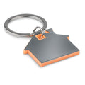 Portachiavi casa plastica arancione - personalizzabile con logo
