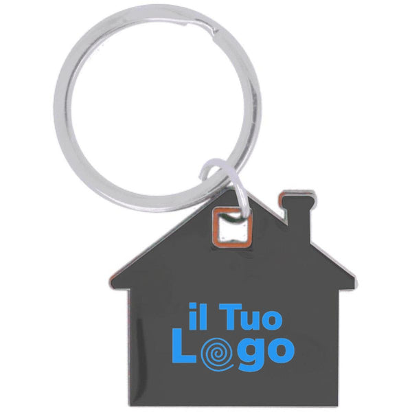Portachiavi casa plastica - personalizzabile con logo