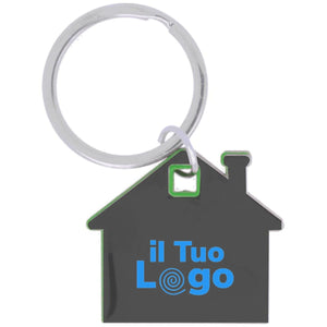 Portachiavi casa plastica - personalizzabile con logo