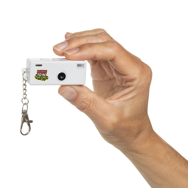 Portachiavi con fotocamera Cliq it RCS bianco - personalizzabile con logo