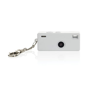 Portachiavi con fotocamera Cliq it RCS bianco - personalizzabile con logo