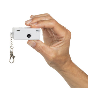 Portachiavi con fotocamera Cliq it RCS bianco - personalizzabile con logo
