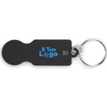Portachiavi con gettone alluminio eco Nero - personalizzabile con logo