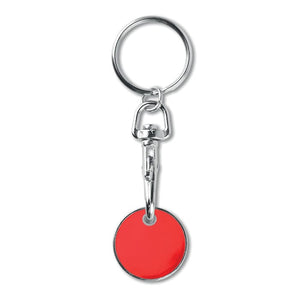 Portachiavi con gettone rosso - personalizzabile con logo