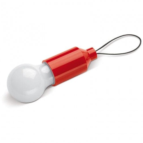 Portachiavi con lampadina Rosso - personalizzabile con logo
