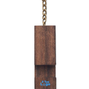 Portachiavi con stand Marrone - personalizzabile con logo