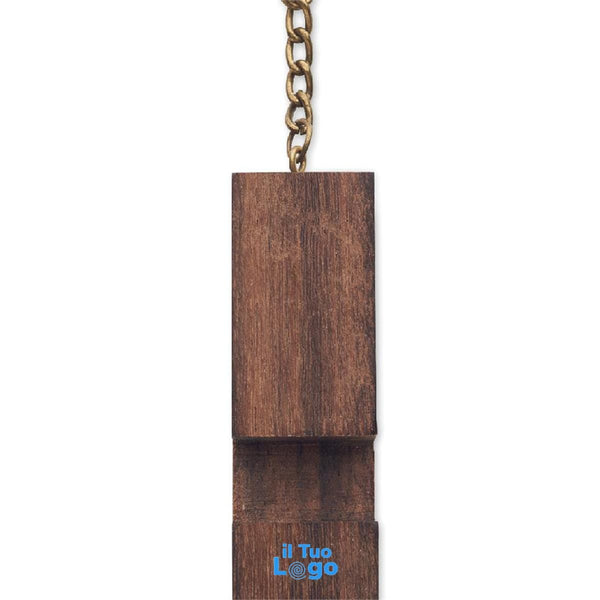 Portachiavi con stand Marrone - personalizzabile con logo