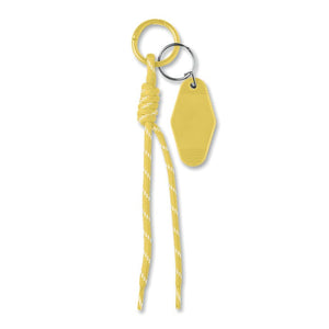 Portachiavi corda intrecciata Giallo - personalizzabile con logo