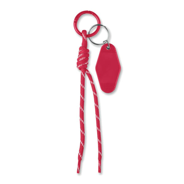 Portachiavi corda intrecciata Rosso - personalizzabile con logo