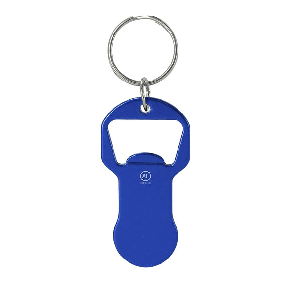 Portachiavi Gettone Apribottiglia Belarox blu - personalizzabile con logo
