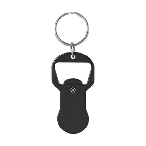 Portachiavi Gettone Apribottiglia Belarox nero - personalizzabile con logo