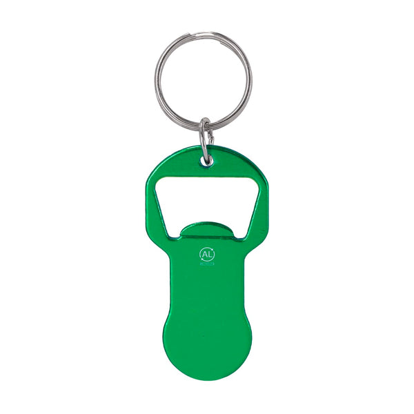 Portachiavi Gettone Apribottiglia Belarox verde - personalizzabile con logo