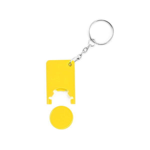 Portachiavi Gettone Beka giallo - personalizzabile con logo