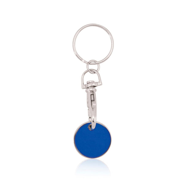 Portachiavi Gettone Euromarket blu - personalizzabile con logo