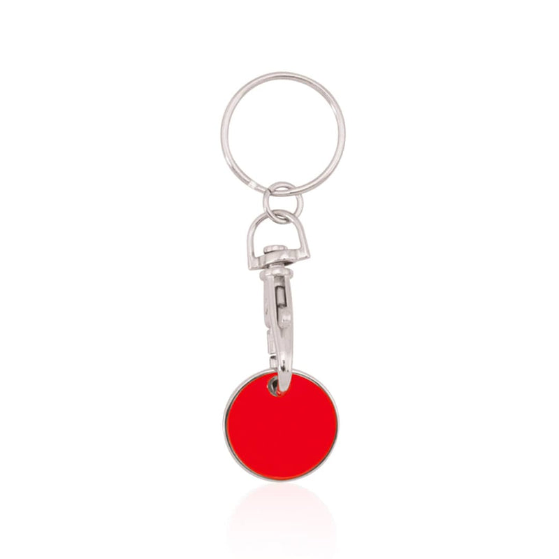 Portachiavi Gettone Euromarket rosso - personalizzabile con logo