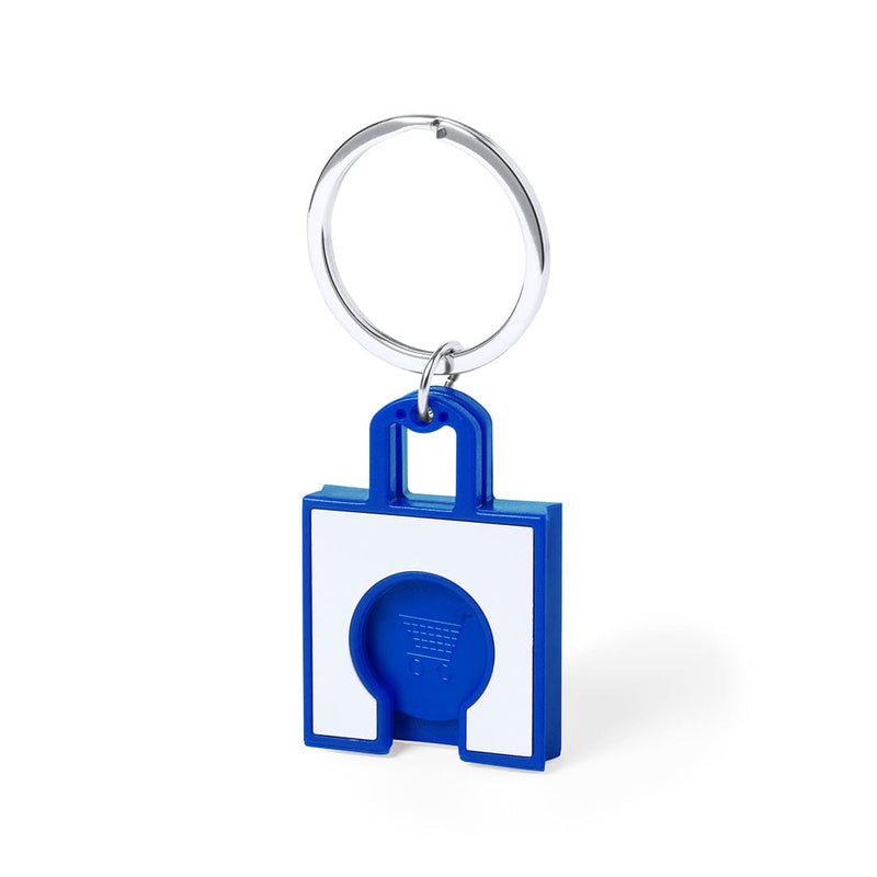 Portachiavi Gettone Fliant blu - personalizzabile con logo