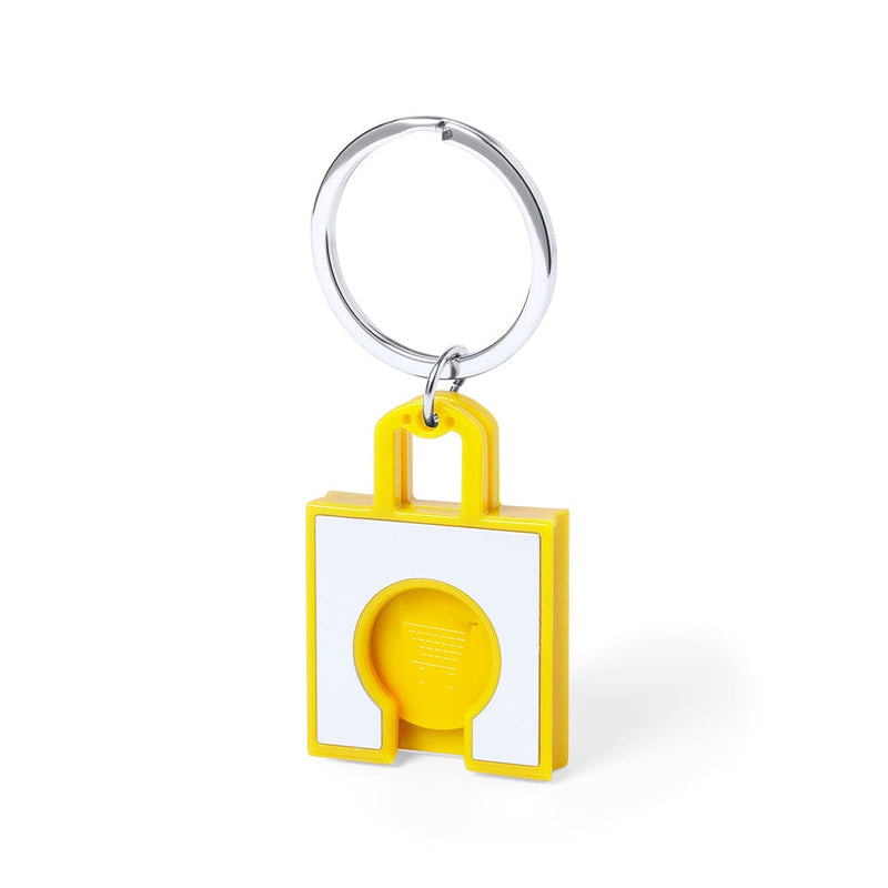 Portachiavi Gettone Fliant giallo - personalizzabile con logo