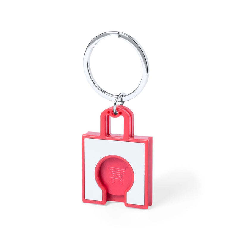 Portachiavi Gettone Fliant rosso - personalizzabile con logo