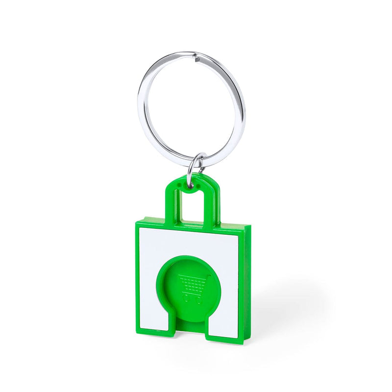 Portachiavi Gettone Fliant verde - personalizzabile con logo