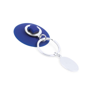 Portachiavi Gettone Halman blu - personalizzabile con logo