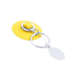 Portachiavi Gettone Halman giallo - personalizzabile con logo