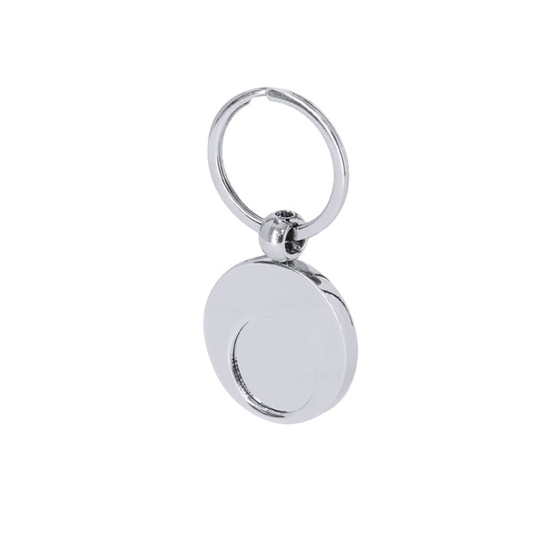 Portachiavi Gettone Mican color argento - personalizzabile con logo