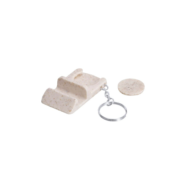 Portachiavi Gettone Supporto Lansan natural - personalizzabile con logo