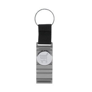 Portachiavi Gettone Supporto Nevin color argento - personalizzabile con logo