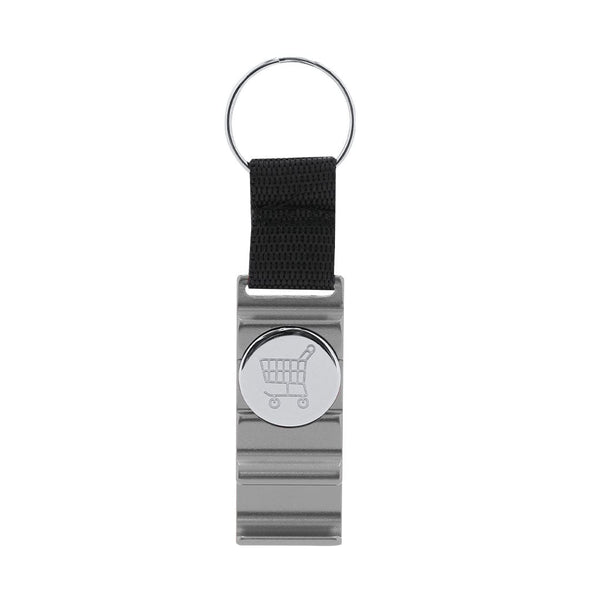 Portachiavi Gettone Supporto Nevin color argento - personalizzabile con logo