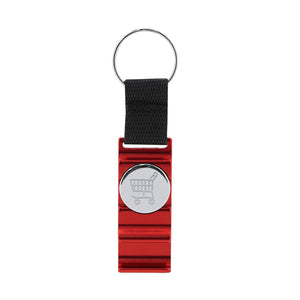 Portachiavi Gettone Supporto Nevin rosso - personalizzabile con logo