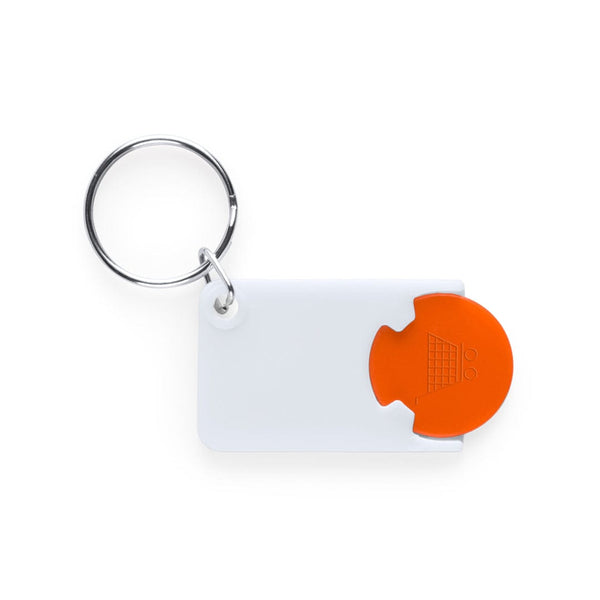 Portachiavi Gettone Zabax arancione - personalizzabile con logo