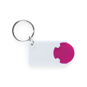 Portachiavi Gettone Zabax fucsia - personalizzabile con logo