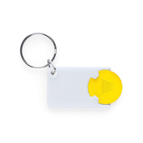 Portachiavi Gettone Zabax giallo - personalizzabile con logo
