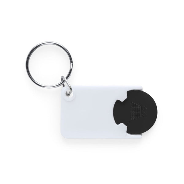 Portachiavi Gettone Zabax nero - personalizzabile con logo