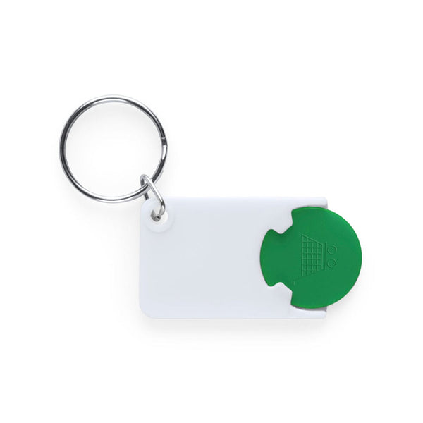 Portachiavi Gettone Zabax verde - personalizzabile con logo
