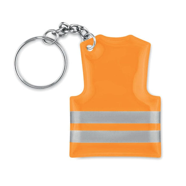 Portachiavi gilet rifrangente arancione - personalizzabile con logo
