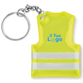 Portachiavi gilet rifrangente giallo - personalizzabile con logo