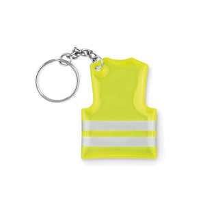 Portachiavi gilet rifrangente giallo - personalizzabile con logo