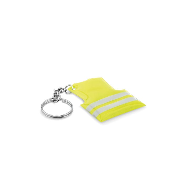 Portachiavi gilet rifrangente giallo - personalizzabile con logo