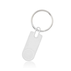 Portachiavi Harper bianco - personalizzabile con logo